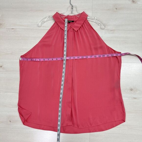 Kobi Halperin Kristin Silk Blouse Size XXL Flamingo Pink Sleeveless Stretch Luxe - Picture 7 of 12